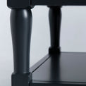 Close up of curved legs on the Chichester Charcoal Coffee Table