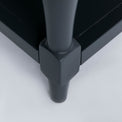 Black painted solid wood leg on the Chichester Charcoal Coffee Table