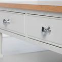 Close up of the 2 drawers on the Chichester Ivory Coffee Table