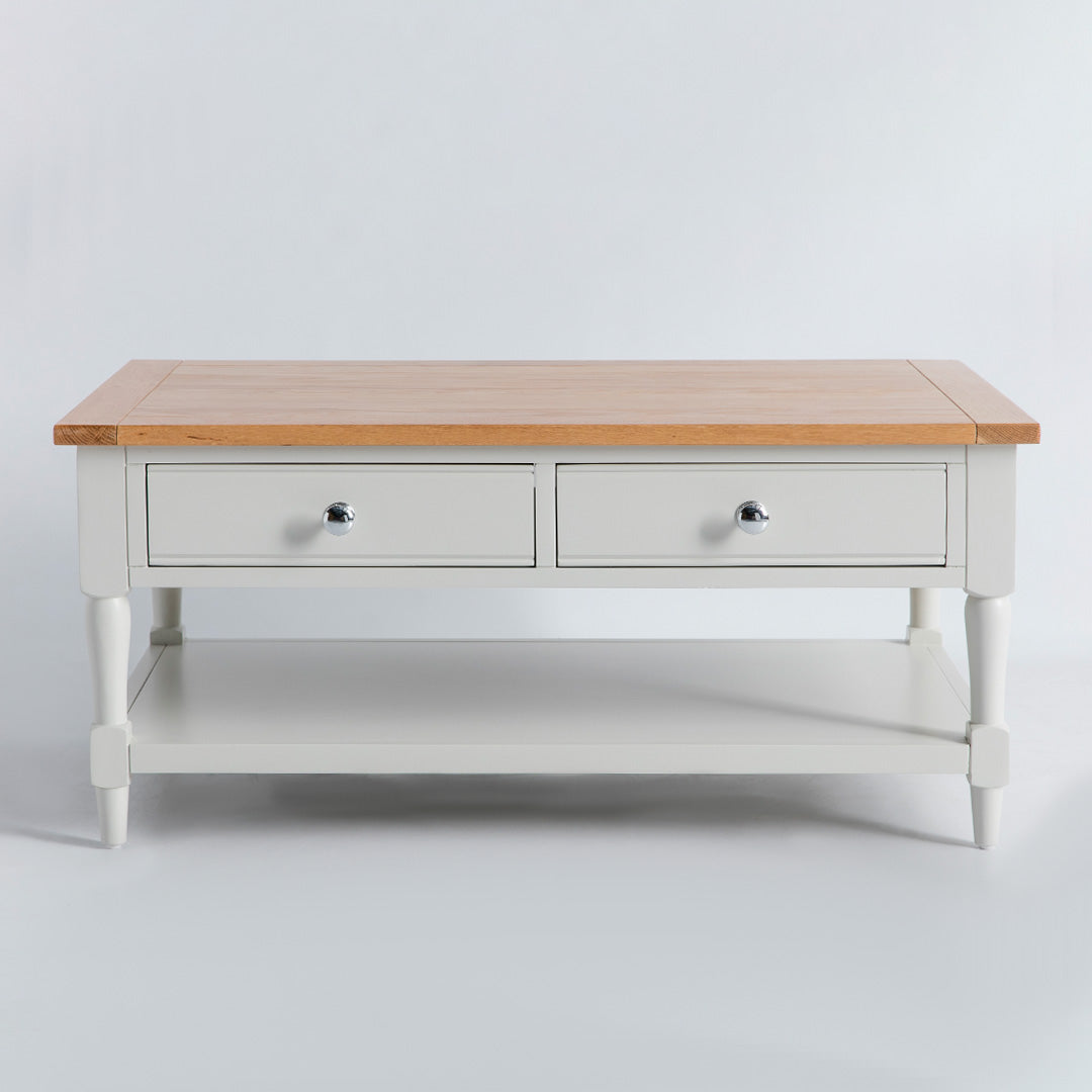 Front view of the Chichester Ivory Cream Coffee Table