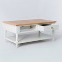Reversible drawer view on the Chichester Ivory Coffee Table