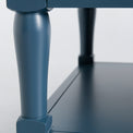 Close up of the curved legs on the Chichester Stiffkey Blue Coffee Table
