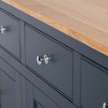Close up of the black drawer on the Chichester Charcoal Extra Large Sideboard
