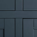 Close up of the black painted wooden frame on the Chichester Charcoal Extra Large Sideboard