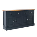 Chichester Charcoal Black Extra Large Sideboard from Roseland Furniture