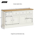 Chichester Extra Large Ivory Sideboard - Size guide