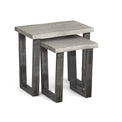 The Soho Grey Industrial Wood & Metal Nest of Tables from Roseland Furniture