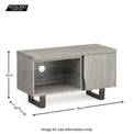 Soho Small 90 cm TV Stand with Glass Shelf - size guide