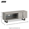 Soho Large 130 cm TV Stand with Glass Shelf - size guide