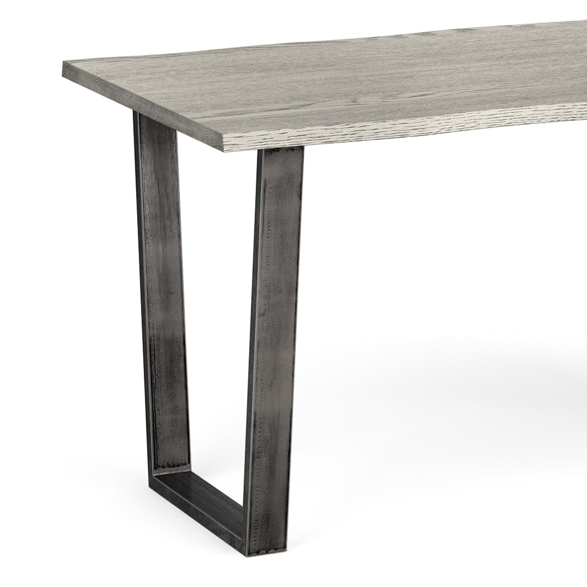 The Soho Grey Industrial Dining Table 140cm - Close up of legs