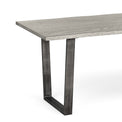 Soho Large Industrial Grey Dining Table - Close up Oak Top and Metal Legs