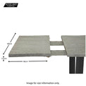 Dimensions for the Soho Grey Wooden Dining Table Extension Leaf