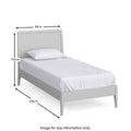 Elgin Grey Single Bed Frame size guide