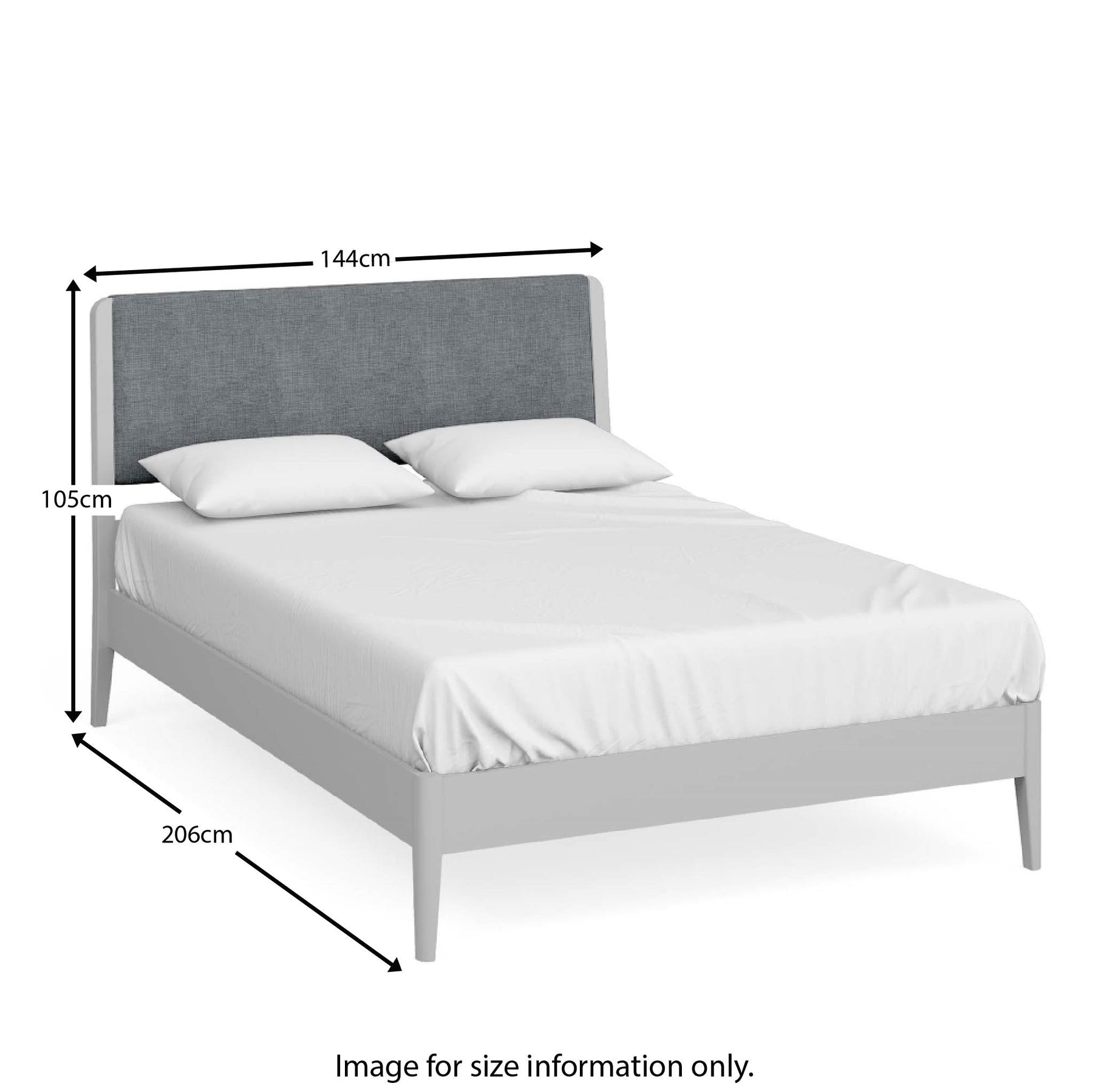 Elgin Grey Double Bed Frame size guide