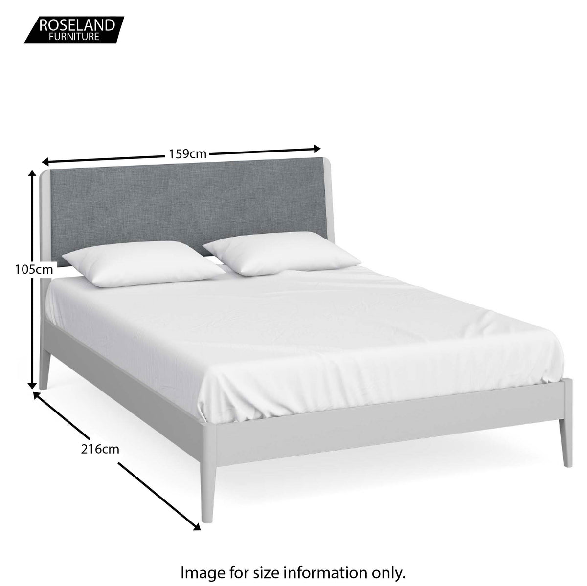 Elgin Grey King Bed Frame size guide