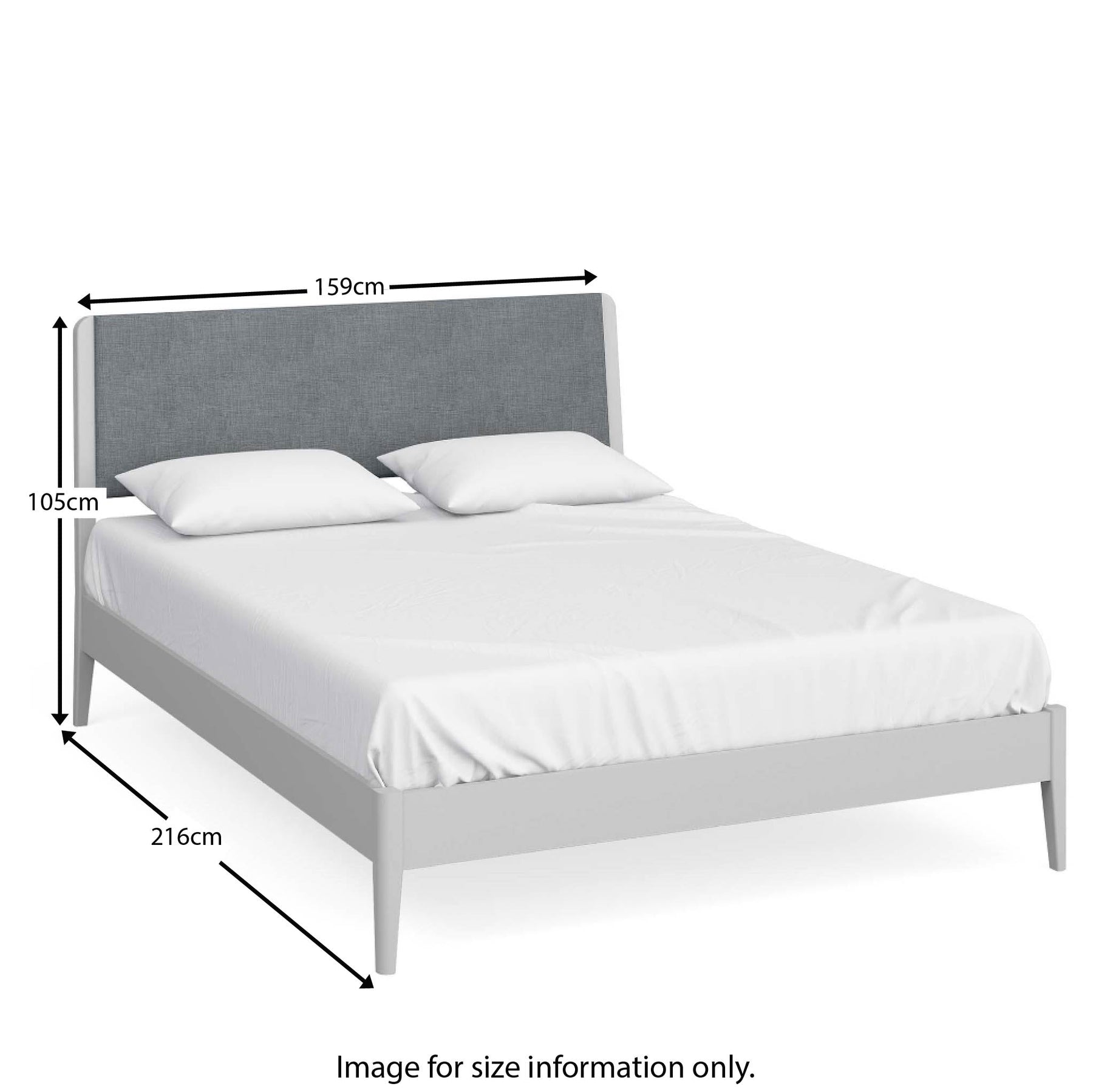 Elgin Grey King Bed Frame size guide
