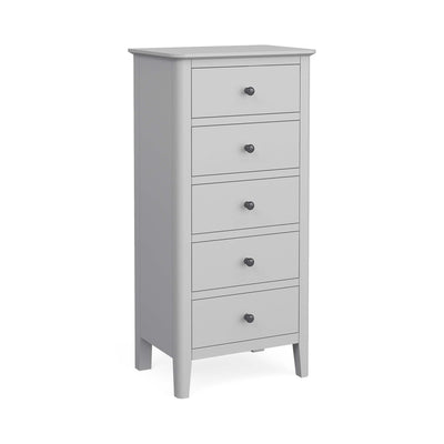 Elgin Grey Tallboy Chest with 5 Drawers