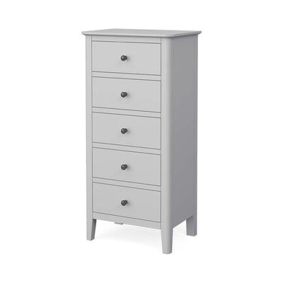 Elgin Grey Tallboy Chest with 5 Drawers