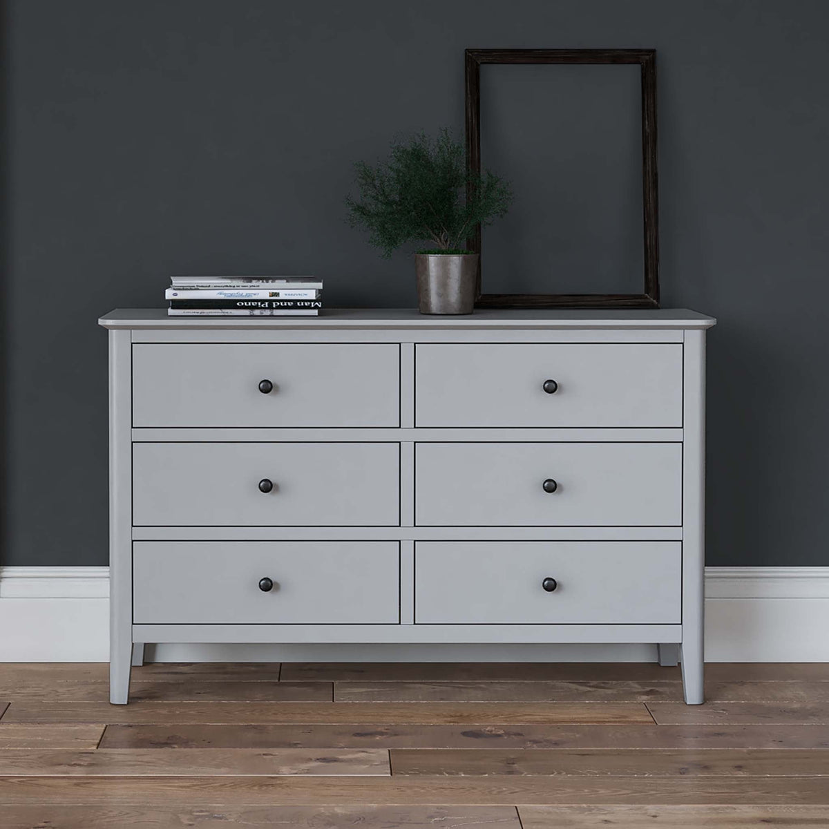 Elgin Grey 3 over 3 Chest of Drawers lifestyle image