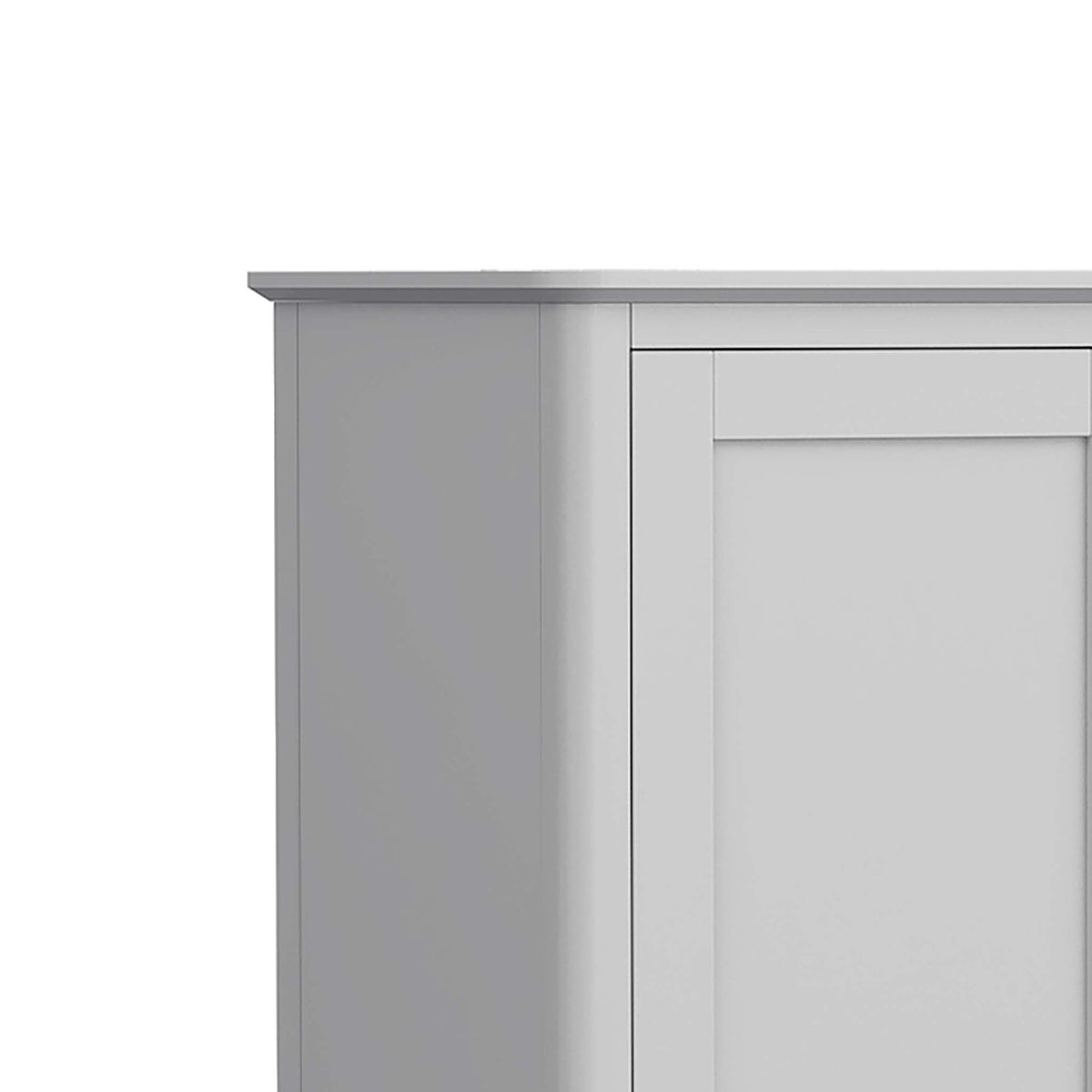 sleek top edge on the Elgin Grey Double Wardrobe