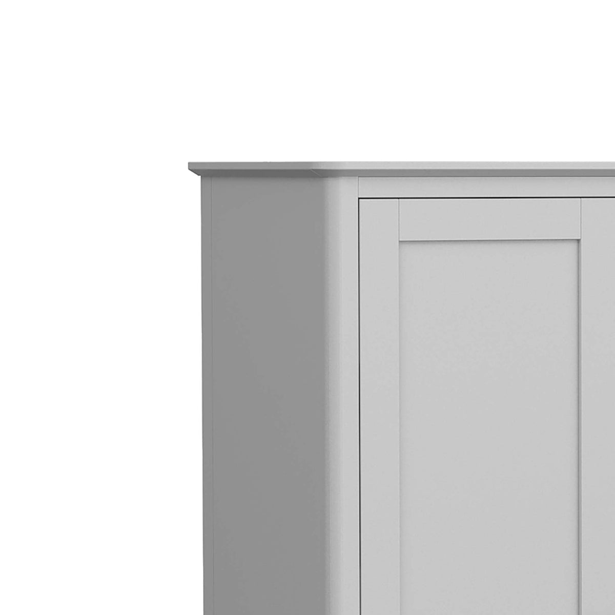 sleek top edge on the Elgin Grey Triple Wardrobe