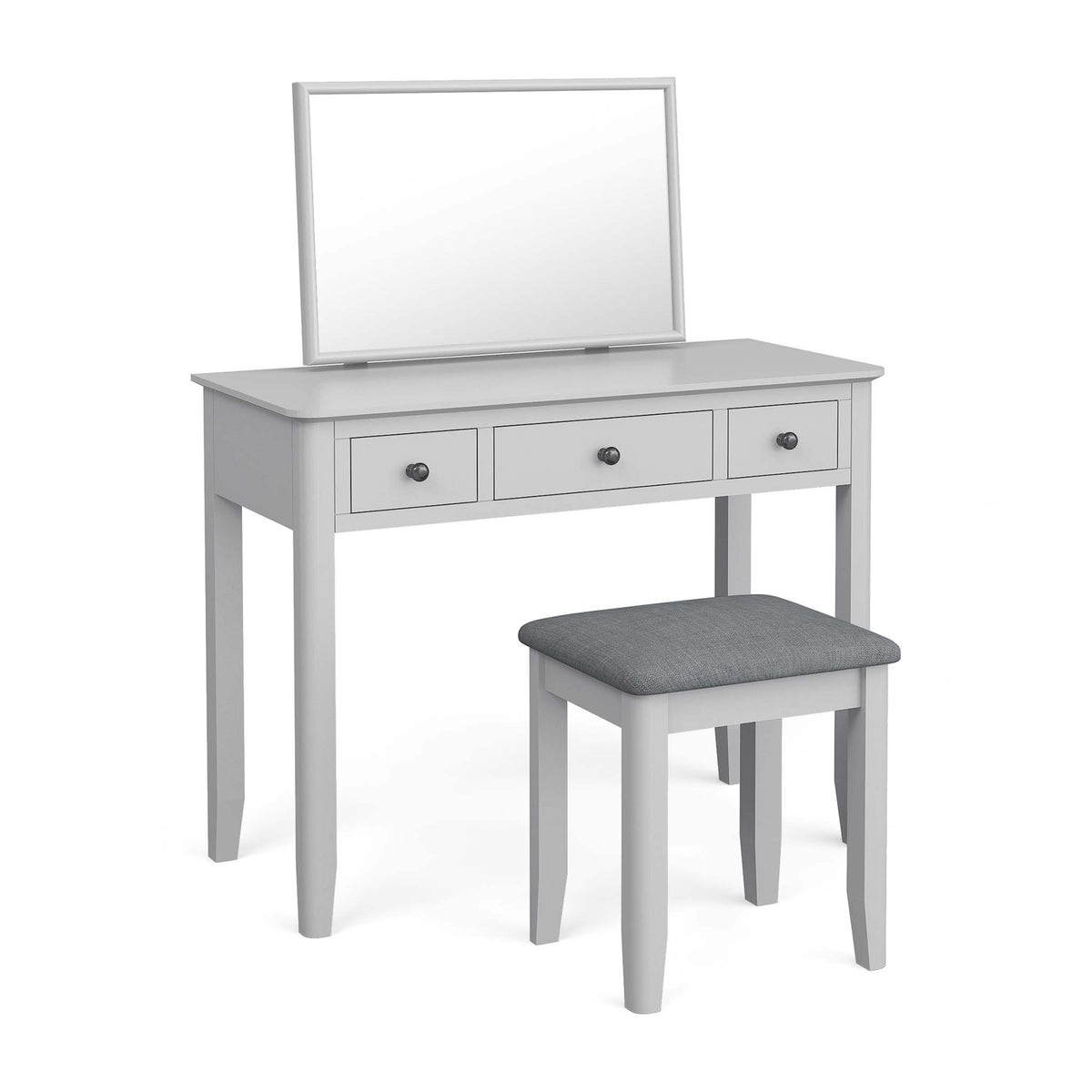 Elgin Dressing Table Set with Vanity Mirror & Stool by Roseland Furniture