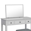 close up of large mirror on the Elgin Dressing Table Set with Vanity Mirror & Stool 