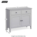 Elgin Grey Small Sideboard Cabinet size guide