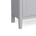 close up of tapered legs on the Elgin Grey Large Sideboard Cabinet