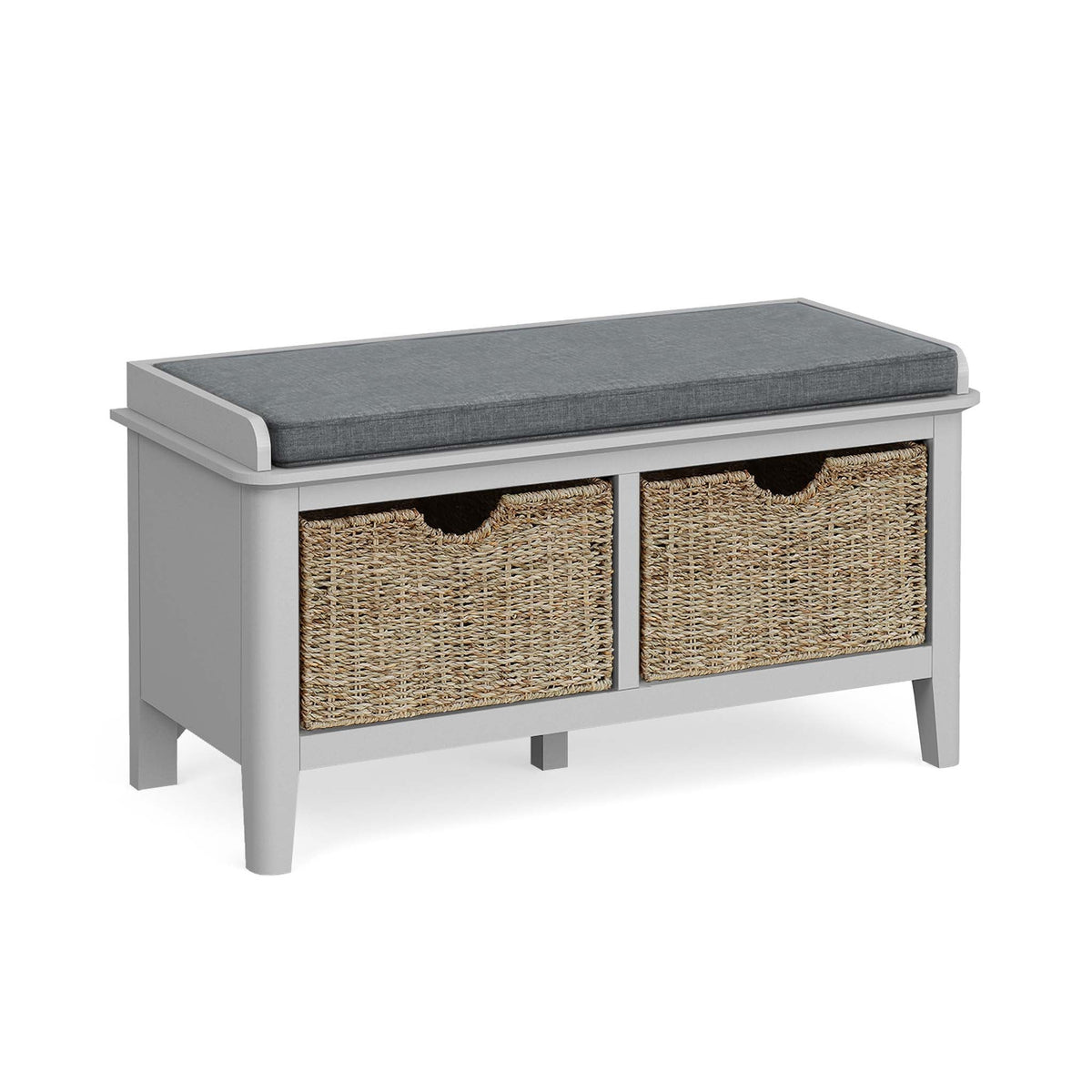 Elgin Grey Storage Bench from Roseland Furniture