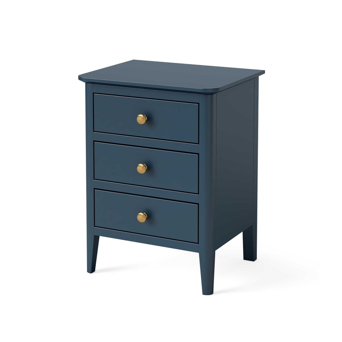 Stirling Blue 3 Drawer Bedside Table | Roseland – Roseland Furniture