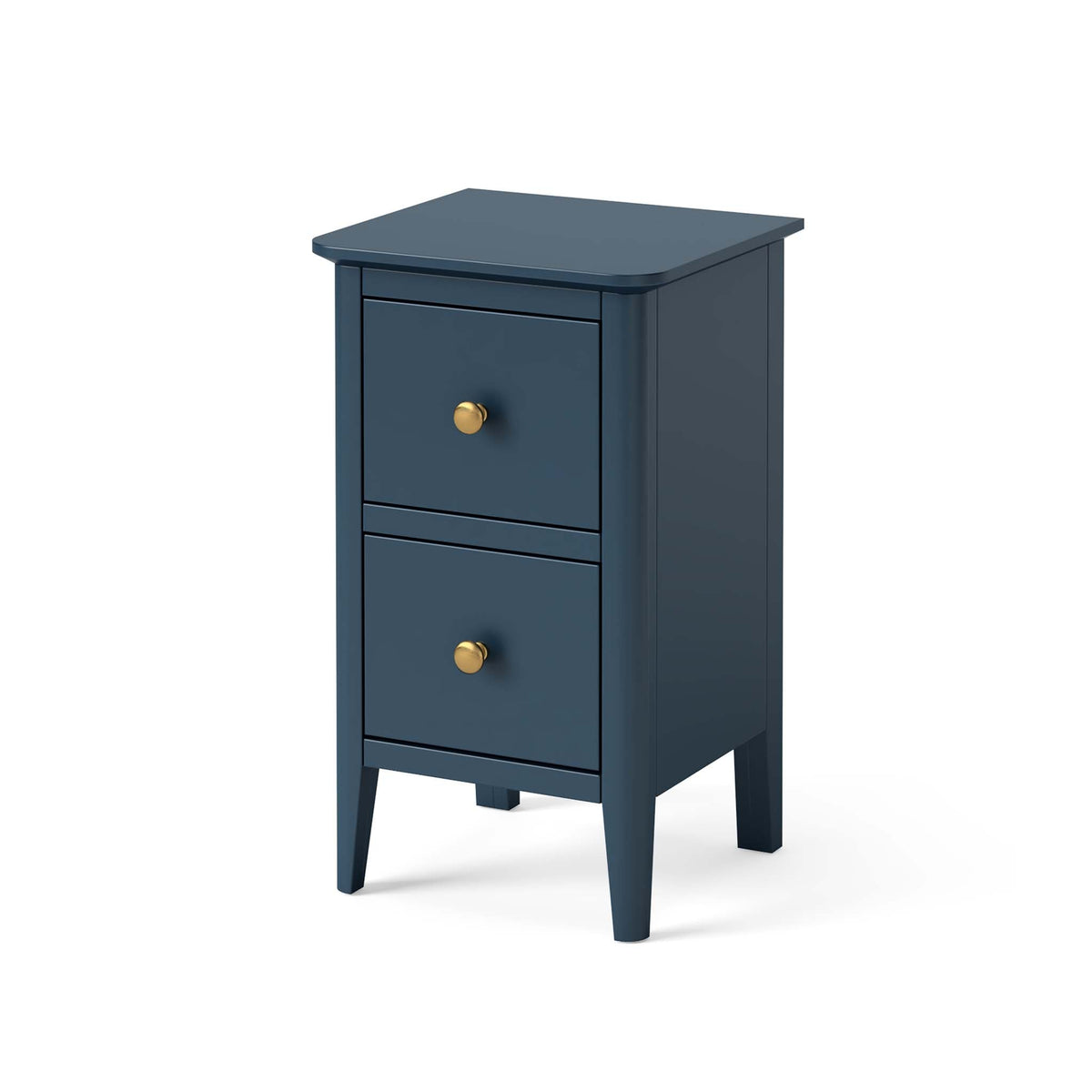 Stirling Blue Narrow Bedside Cabinet from Roseland Furniture