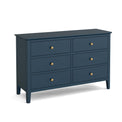 Stirling Blue 3 over 3 Chest of Drawers from Roseland Furniture