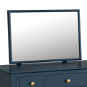 close up of makeup mirror o the Stirling Blue Dressing Table Set 