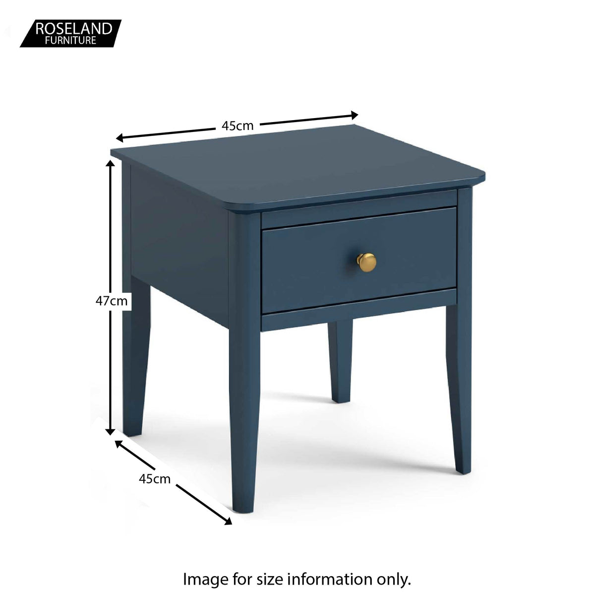Stirling Blue Side Lamp Table size guide