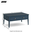 Stirling Blue Coffee Table  size guide