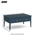 Stirling Blue Coffee Table  size guide