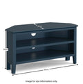 Stirling Blue Corner TV Stand size guide