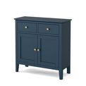 Stirling Blue Compact Small 2 Door Sideboard Cabinet from Roseland Furniture