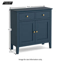Stirling Blue Mini Sideboard Cabinet size guide