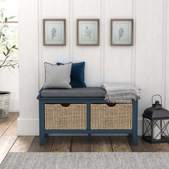 Stirling Blue Storage Bench