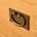 Lanner Oak Lamp Table drawer handle view