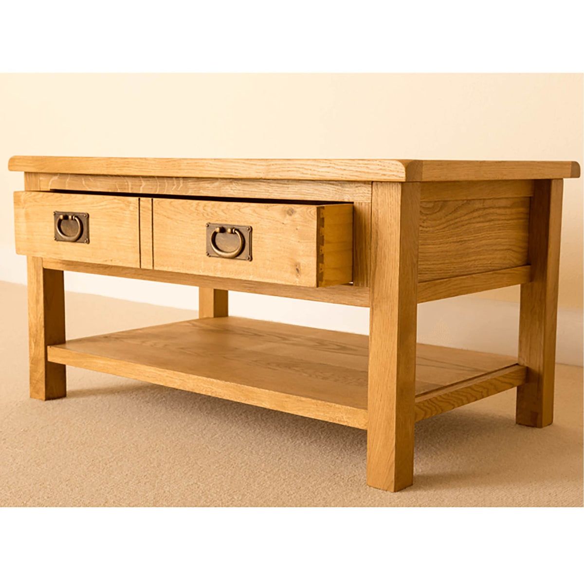 Lanner Oak Coffee Table side view