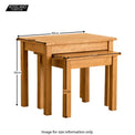 Lanner Oak Nest of Tables - Size Guide
