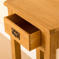 Lanner Oak Telephone Table drawer view