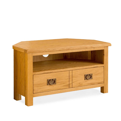 Lanner Oak Corner TV Stand