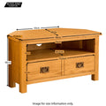 Lanner Oak Corner TV Stand - Size Guide