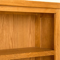 Lanner Oak Small Bookcase front corner view