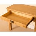 Lanner Oak Desk drawer open view