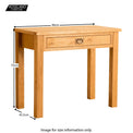 Lanner Oak Desk - Size Guide